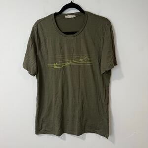 Icebreaker Men's Merino 150 Graphic T Shirt Crew Short Sleeve Wool Green Medium